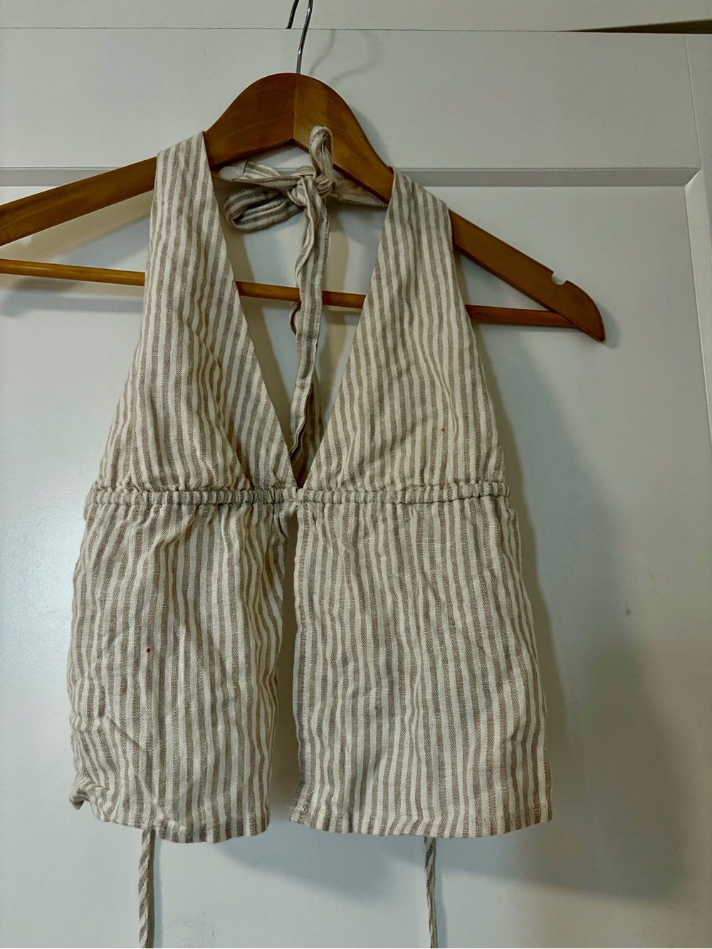 Garage Linen Halter Top